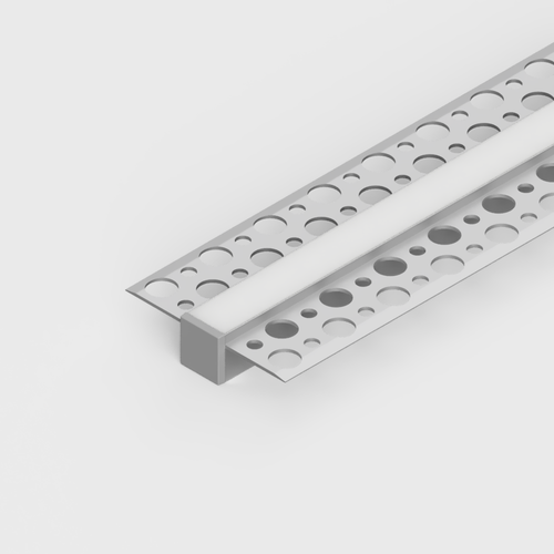 Set of 4 End Caps for Plaster-In Slim Recessed Aluminium Profile