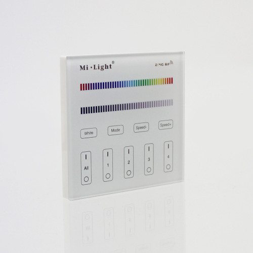 Wall Mounted 4 Zone Mains Powered Controller - For RGBW and RGB Recievers