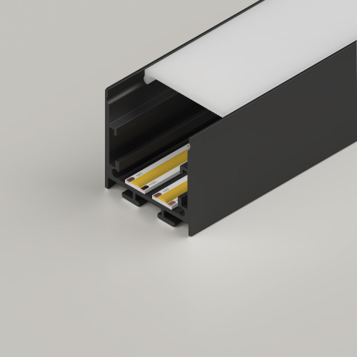 Surface Mounted Channel 3535, Black 2 Metre Length