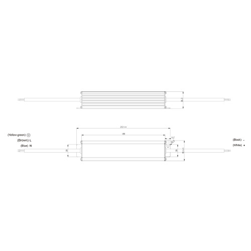 Tagra® Professional IP67 24V Constant Voltage LED Driver 100W