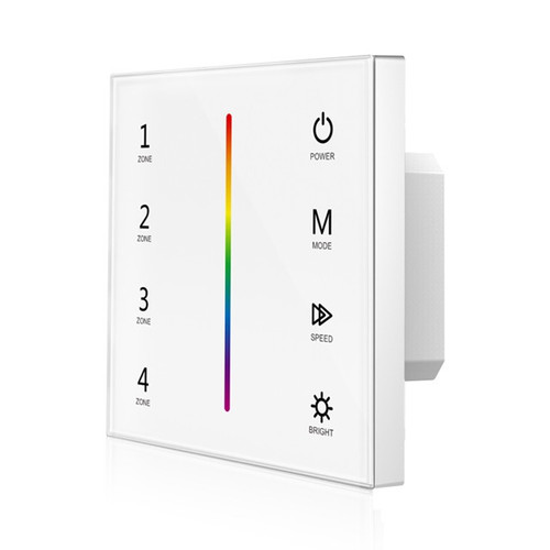 Mains Powered RGB Wall Plate + 5-in-1 Receiver Bundle - 4 Zone