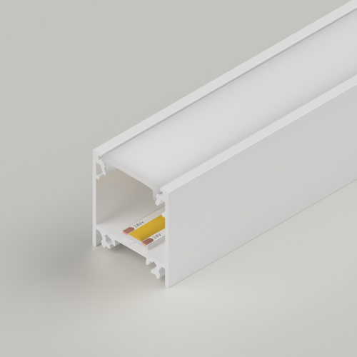 Surface Mounted Connectable Aluminium Channel 23x25m, White, 2 Metres