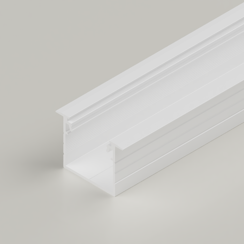 Recessed Connectable Aluminium Channel 23x20m, White, 2 Metres