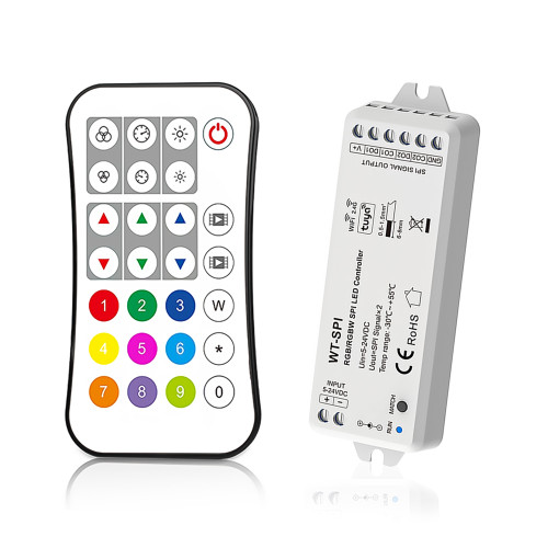 RGB/RGBW Digital Pixel LED Controller & RF Remote Control