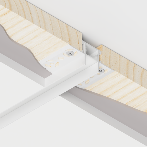 Anti Glare Plaster In LED Aluminium Profile, 58mm x 24.6mm