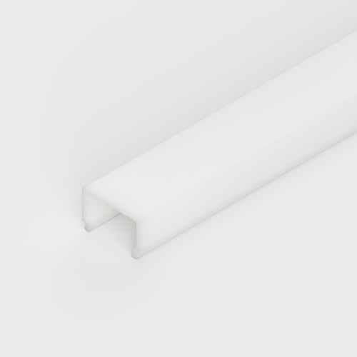 Semi-Clear Box Diffuser for Surface Mounted LED Aluminium Channel 20.7mm x 19.5mm