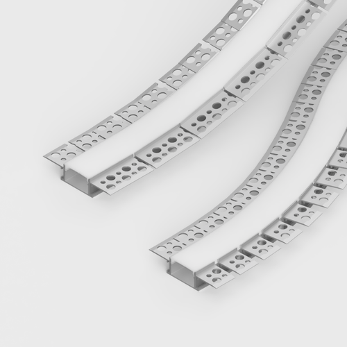 2 Metre Length Opal Silicone Diffuser For Bendable Plaster-In 6114 Channel