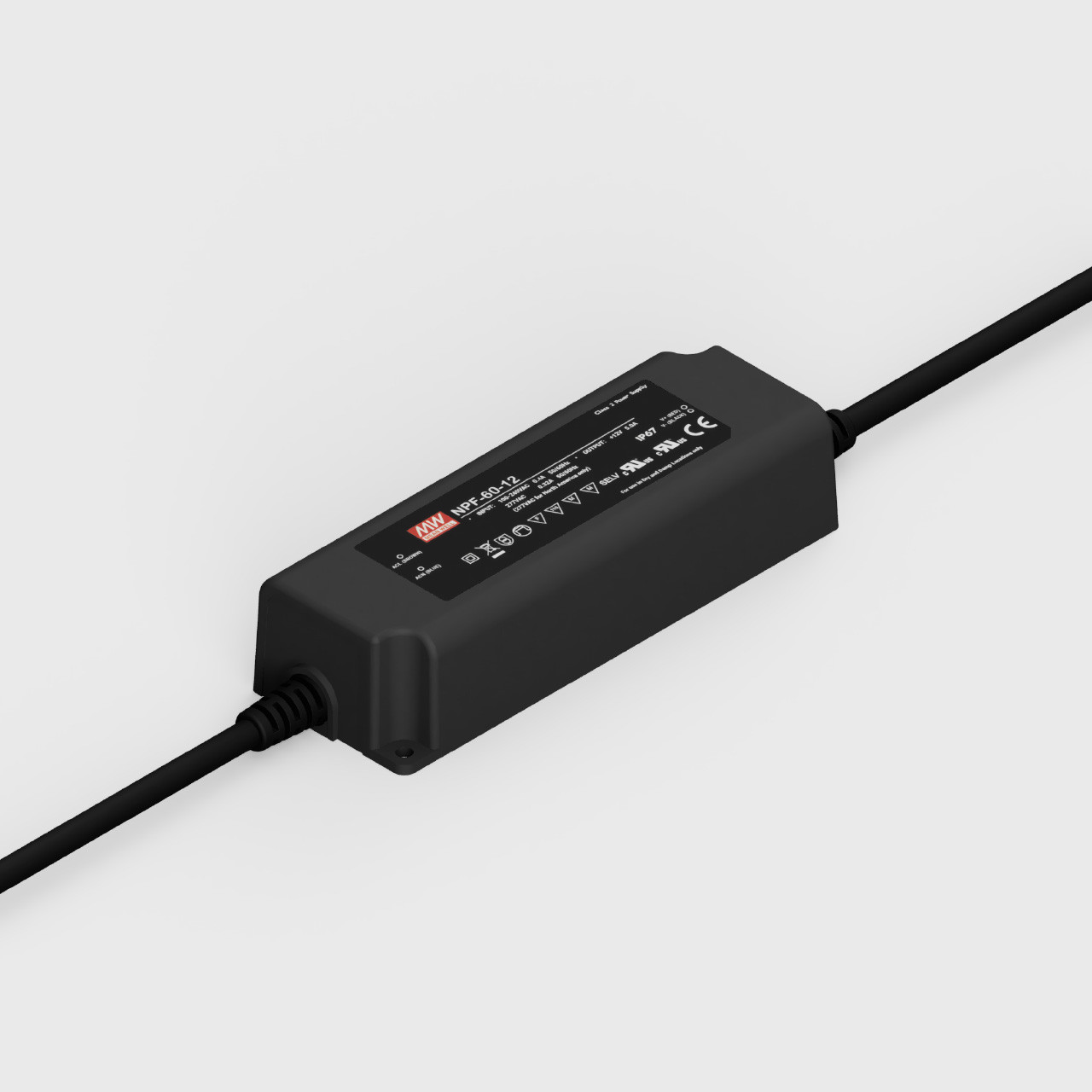 Ultraleds Mean Well Npf Series 12V Constant Voltage Led Driver 60W, Ip67