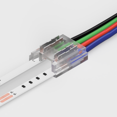 LED Strip 12/24V - RGB - Aansluitkabel - Clip-Open eind - 10mm
