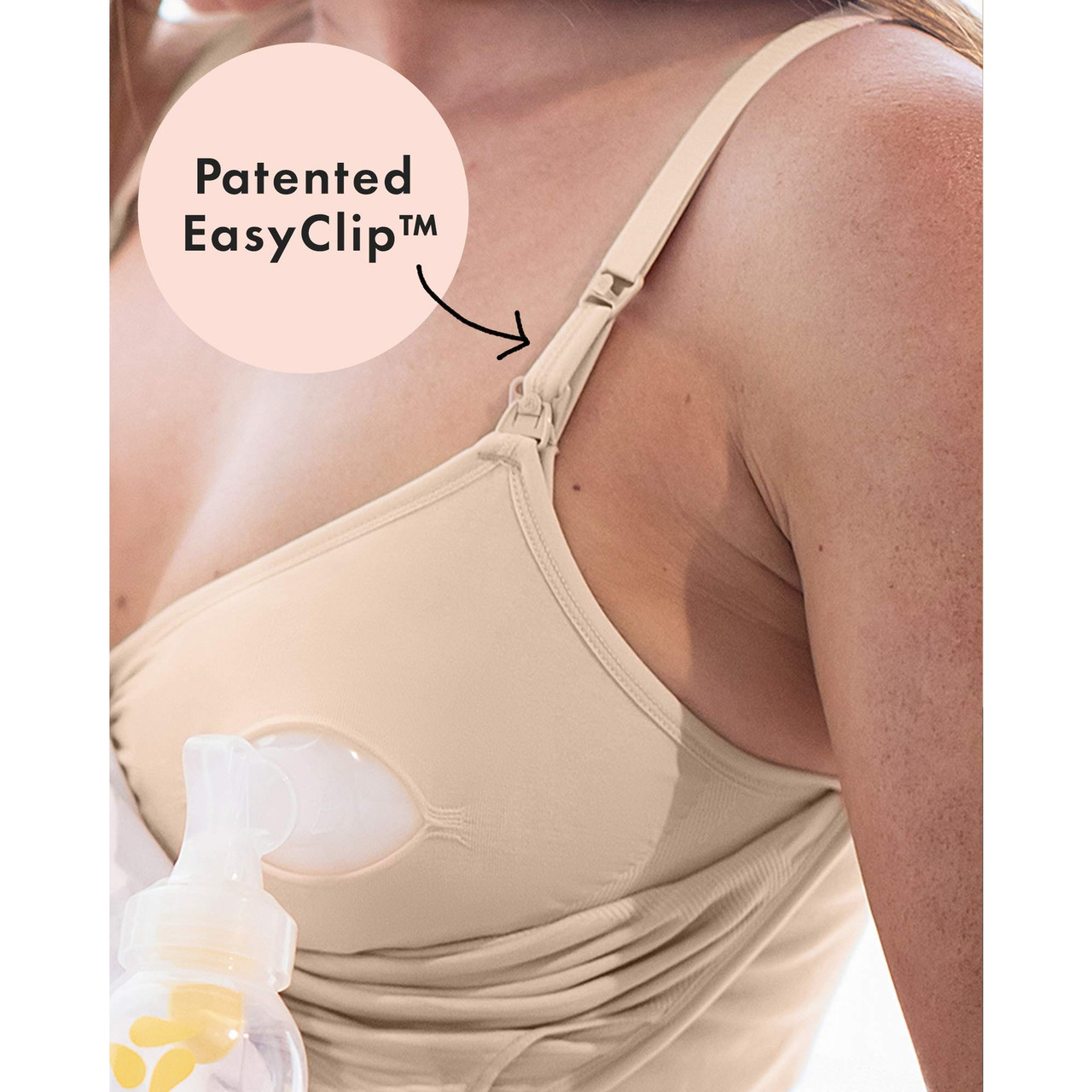 How to insert flanges into the Pumping & Nursing Bra with EasyClip™ 