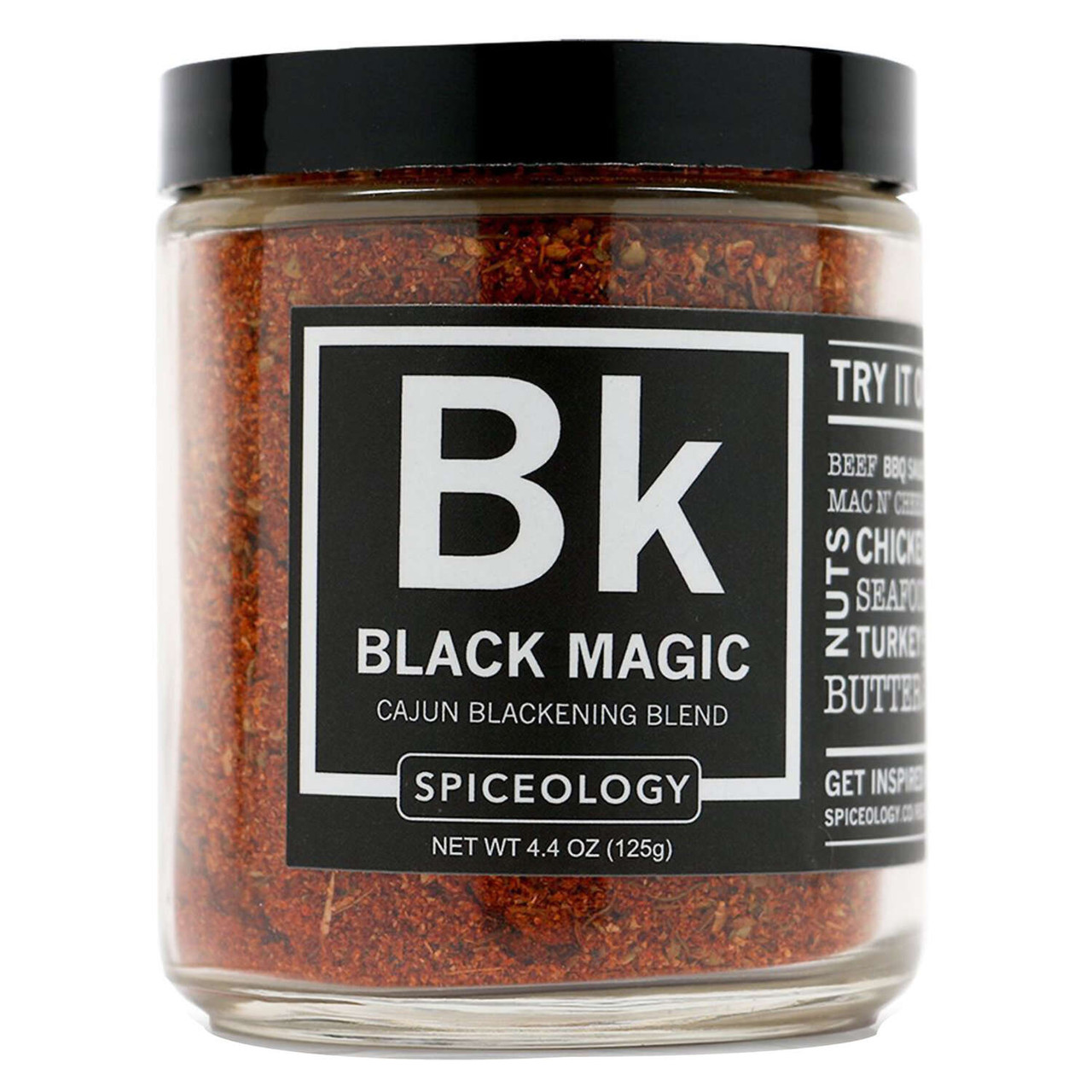  Spiceology - Black Magic - Cajun Blackening Spice Blend -  Salt-Free - Spicy Creole Dry Rub and Seasoning - Use On: Beef, Chicken, Mac  N' Cheese, Turkey, Butter, Seafood or