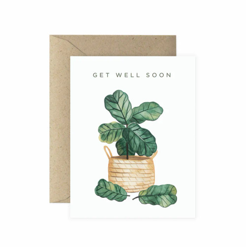 GET WELL SOON FIDDLE FIG CARD