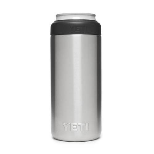 YETI Rambler 12 oz Colster Silver BPA Free Slim Can Insulator