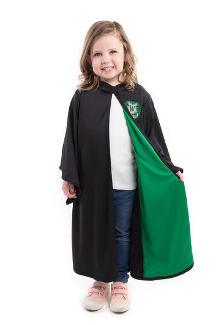 GREEN HOOD WIZARD ROBE  1-5 YRS