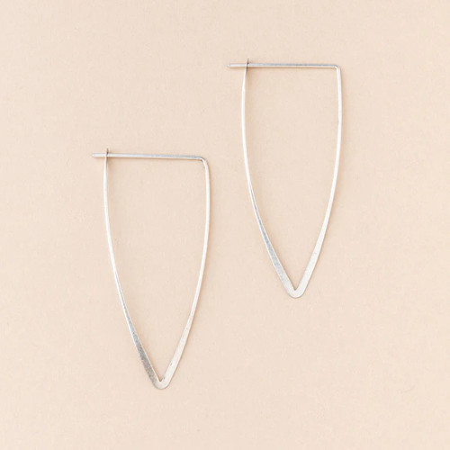 GALAZY TRIANGLE STERLING SILVER HOOP EARRING