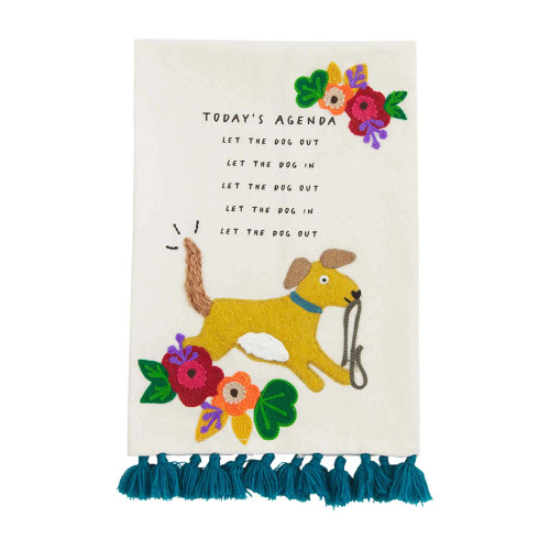 TODAYS AGENDA PET EMBROIDERED TOWEL