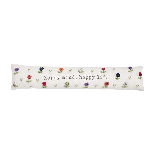 HAPPY MIND EMBROIDERED PILLOW