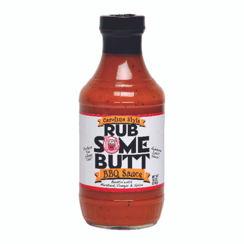 RUB SOME BUTT MUSTARD BBQ SAUCE 18 OZ