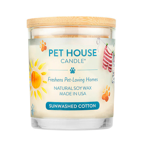 PET HOUSE CANDLE SUNWASHED COTTON