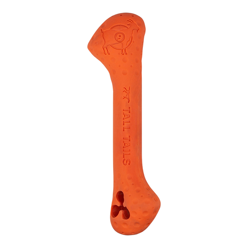 TALL TAILS DOG GOAT BONE 9"  ORANGE