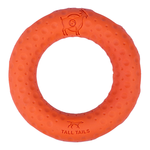 TALL TAILS DOG GOAT RING ORANGE 5 INCH