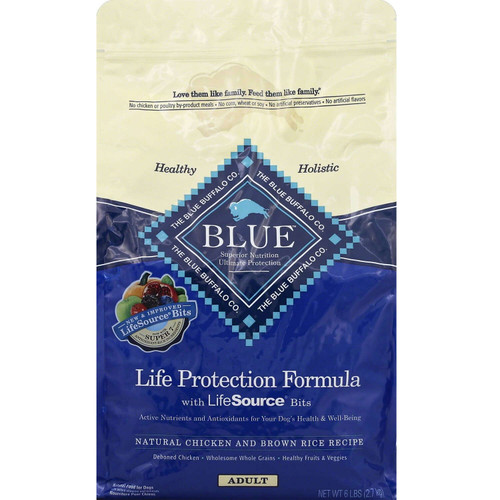 .BLUE BUFFALO LIFE PROTECTION FORMULA ADULT CHICKEN AND BROWN RICE DRY DOG FOOD 5 LB