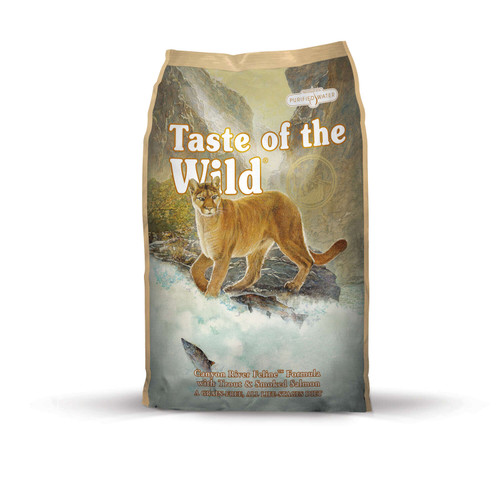 TASTE OF THE WILD CANYON RIVER ALL AGES TROUT AND SMOKED SALMON DRY CAT FOOD GRAIN FREE 5 LB