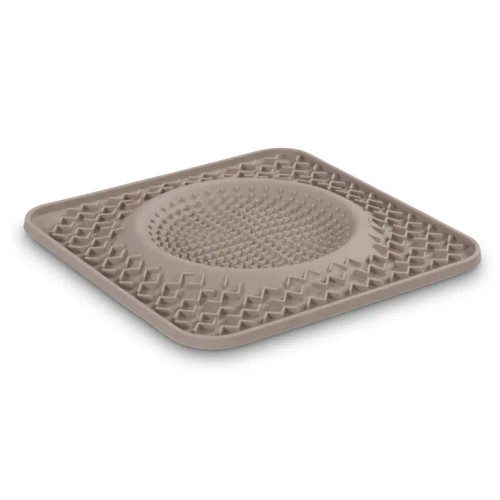 MESSY MUTTS SILICONE THERAPEUTIC LICKING BOWL MAT: GREY