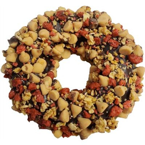 GOURMET DONUT CAROB PEANUT BUTTER BACON CRUNCH DOG TREAT