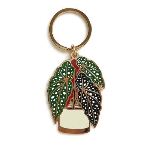 BEGONIA PLANT KEYCHAIN