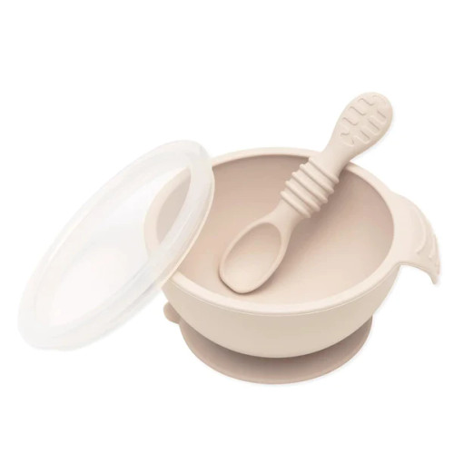 SILICONE FIRST FEEDING SET SAND