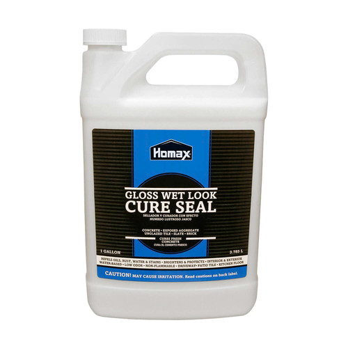 HOMAX CURE SEAL GLOSS CLEAR WATER BASED SEALER 1 GAL