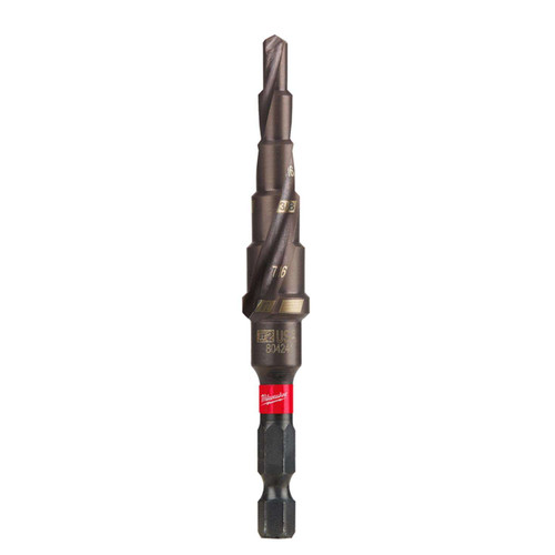 MILWAUKEE SHOCKWAVE 3/16 - 1/2 IN X 3.68 HIGH SPEED STEEL IMPACT STEP DRILL BIT