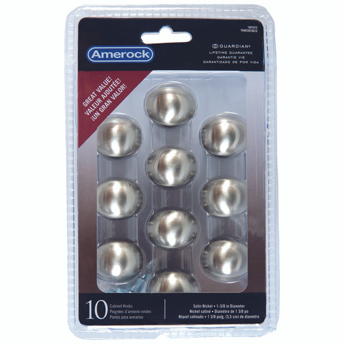 KNOBS OVAL METAL 10-PK