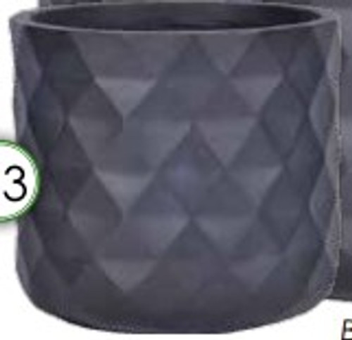 POT DIAMOND BLACK 14.8 X 14.8