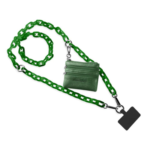 CLIP N' GO GREEN CHAIN POUCH GREEN