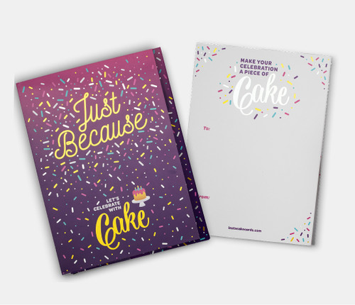 JUST BECAUSE CAKE CARD CHOCOLATE