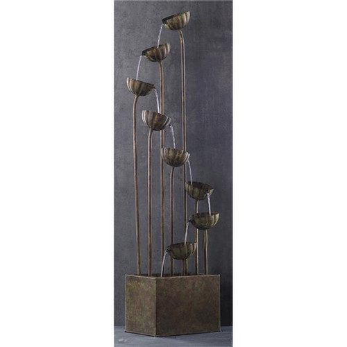 FLOWER FOUNTAIN 64"H METAL