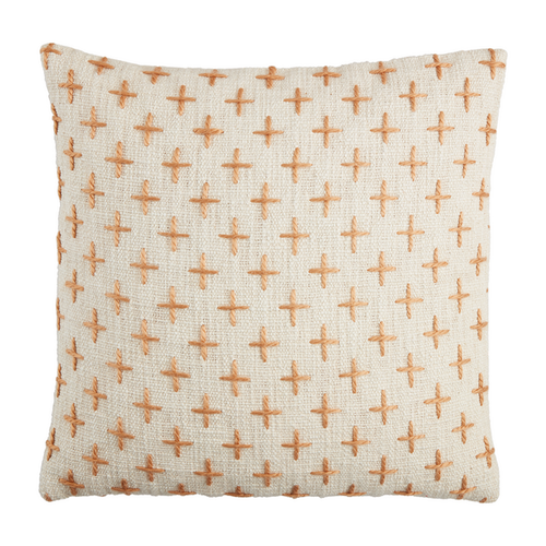 SQUARE CROSS EMBROIDERED PILLOW