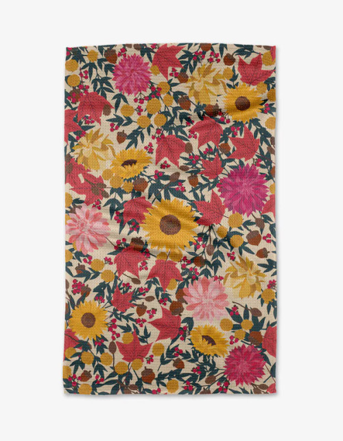 AUTUMN BLOOMS TEA TOWEL