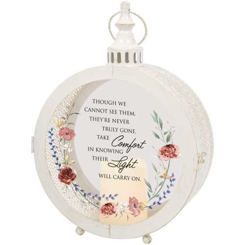 NEVER GONE ROUND METAL LANTERN