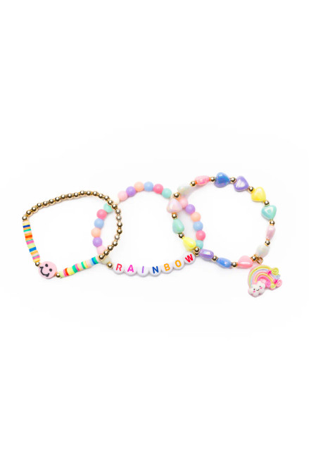 RAINBOW SMILES BRACELET SET 3PCS
