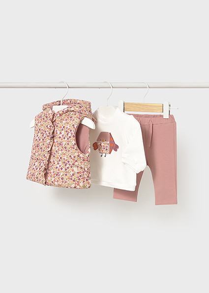 3PC SET PEACH VEST & PANTS