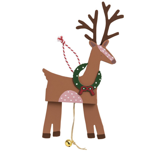 REINDEER BOW DANCING ORNAMENT