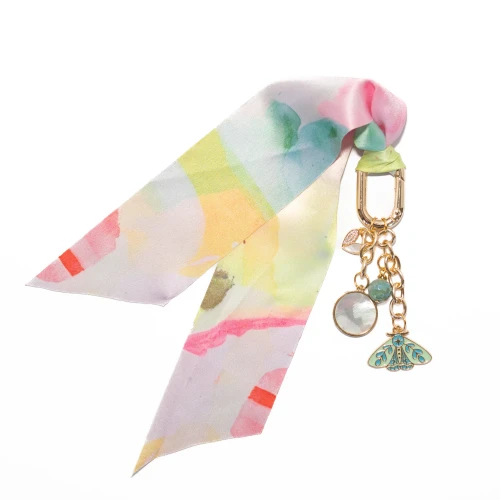 FLAMINGO ABSTRACT BAG CHARM