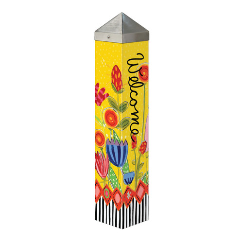 BRIGHT FLOWERS ART POLE 20"