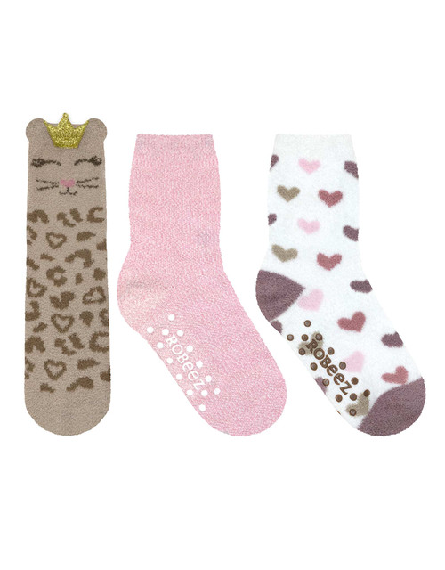 SOCKS 3PK PRINCESS CAT COZIES