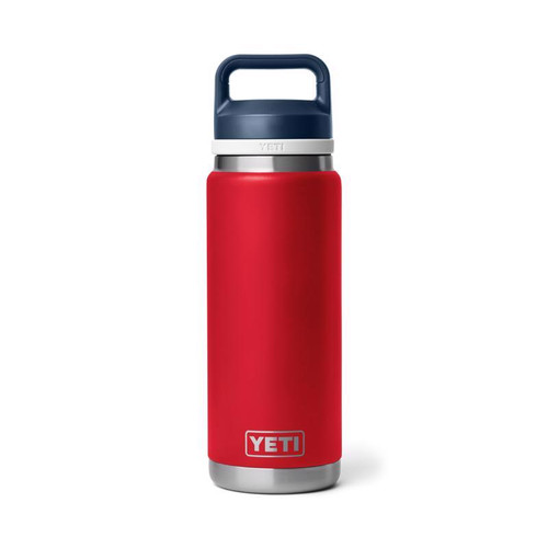 YETI Rambler 26 oz Rescue Red/White/Navy BPA Free Bottle with Chug Cap
