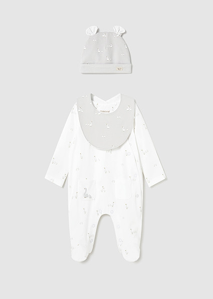 3PC SET KIMONO SLEEPER HAT BIB