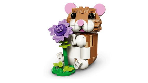 LEGO© CUTE HAMSTER WITH A FLOWER